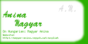 anina magyar business card